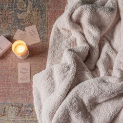 Primrose Pink Solid Double Layered Print Extended Throw-7