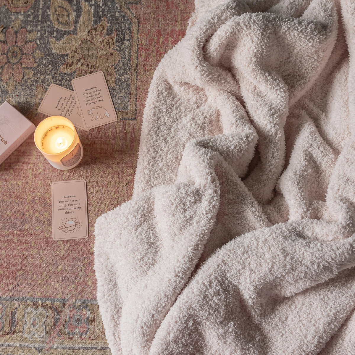 Primrose Pink Solid Double Layered Print Extended Throw-7
