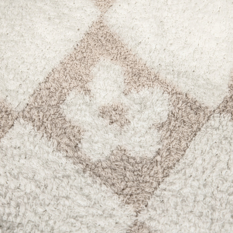 Blushing Beige & White Flower Power Print Toddler Blanket-8