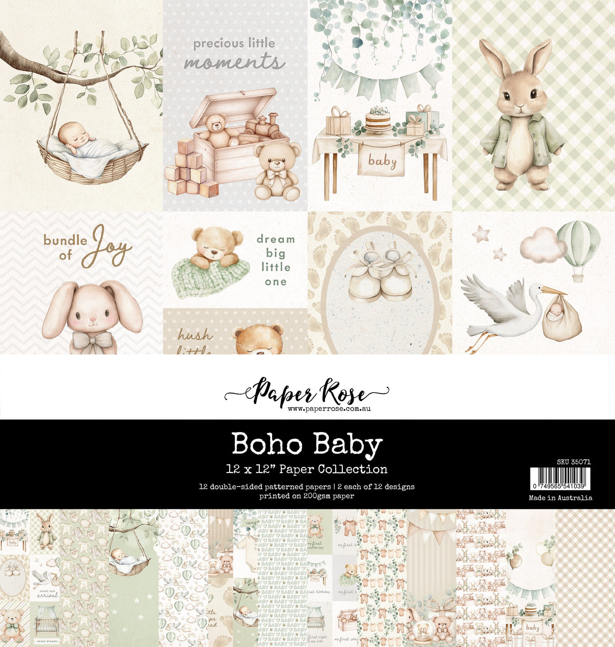 Boho Baby 12x12 Paper Collection 35071-1