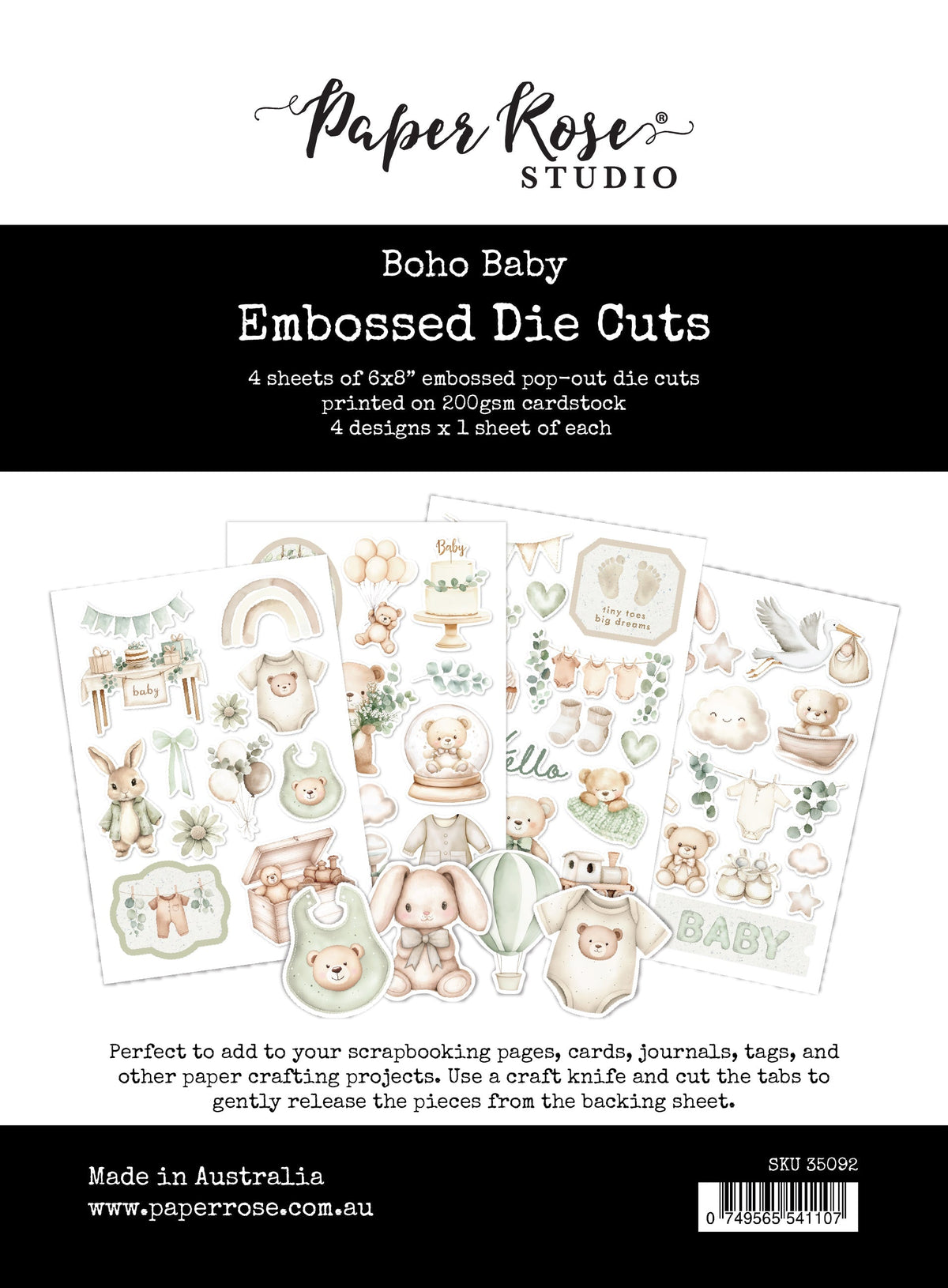 Boho Baby Embossed Die Cuts 35092-1