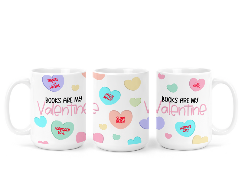 Books Are My Valentine Ceramic Mug | Bookish-1