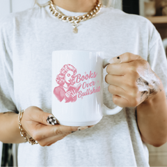 Books Over Bullshit Ceramic Mug | Bookish-1
