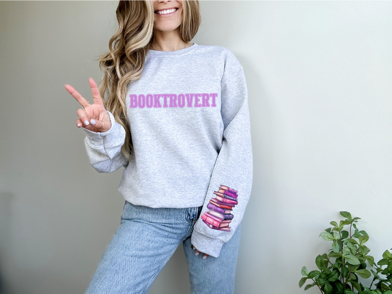 Booktrovert Unisex Crewneck Sweatshirt-1