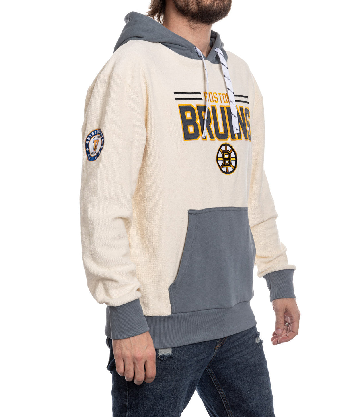 Boston Bruins NHL Unisex Reverse Terry Retro Premium Hoodie-2