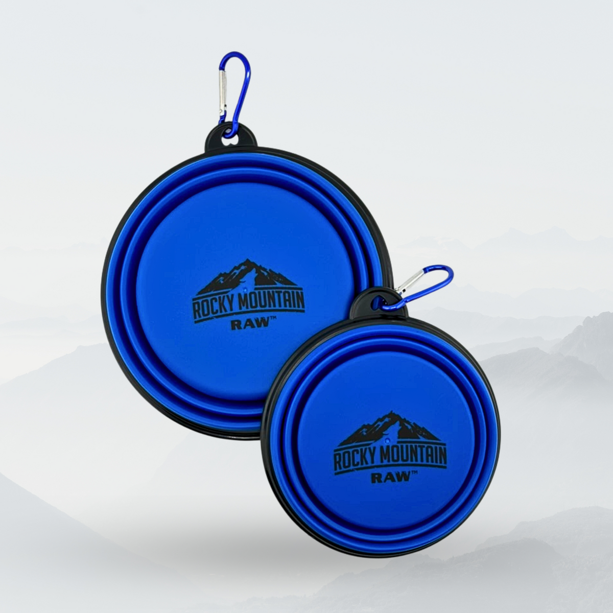 BLUE Foldable Dog Bowl-1
