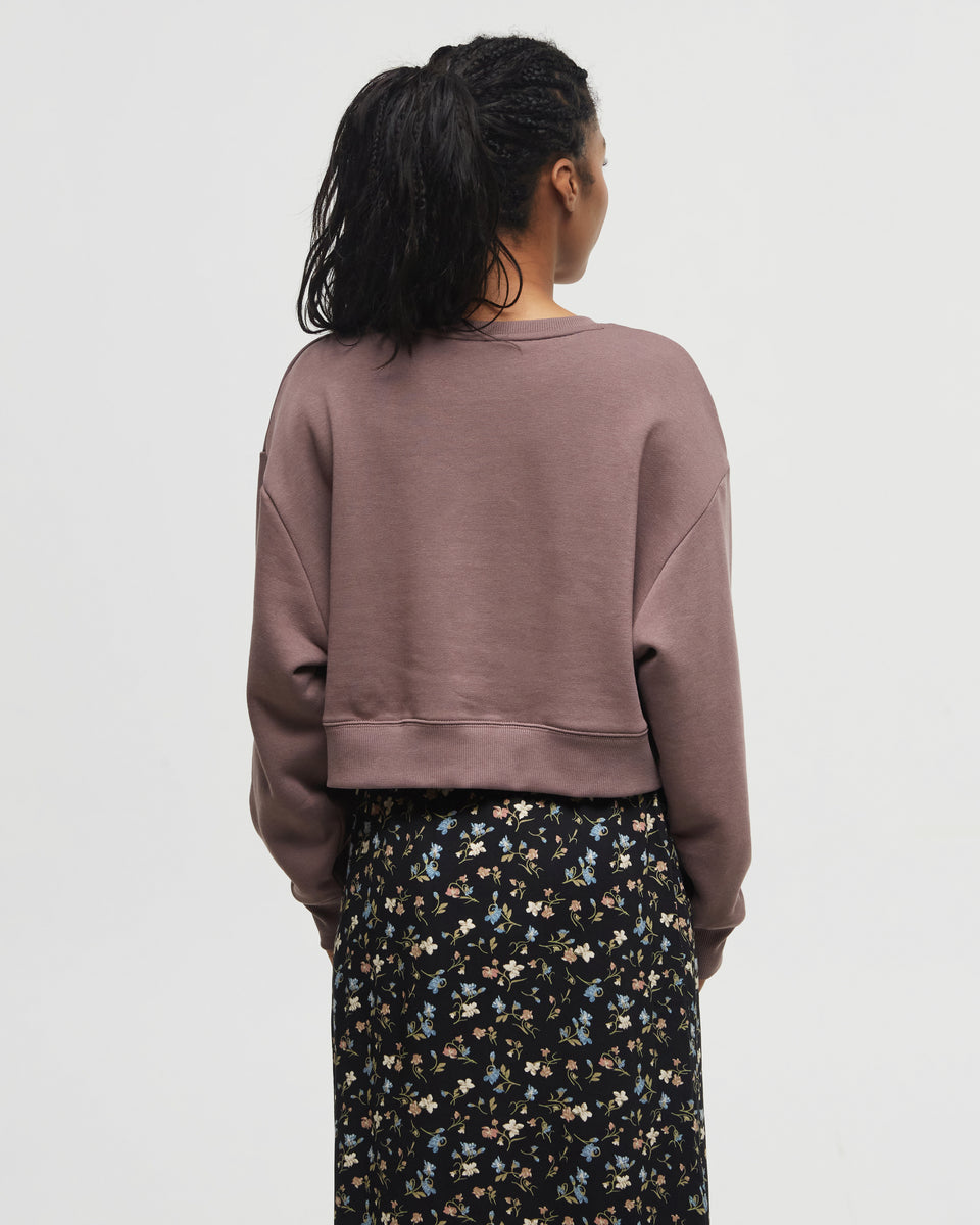TreeFleece Oversized Cropped Crew-3