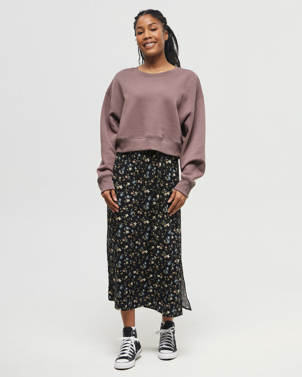 TreeFleece Oversized Cropped Crew-2