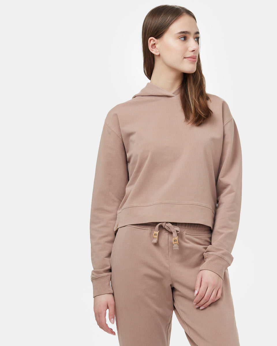 French Terry Cropped Hoodie-2