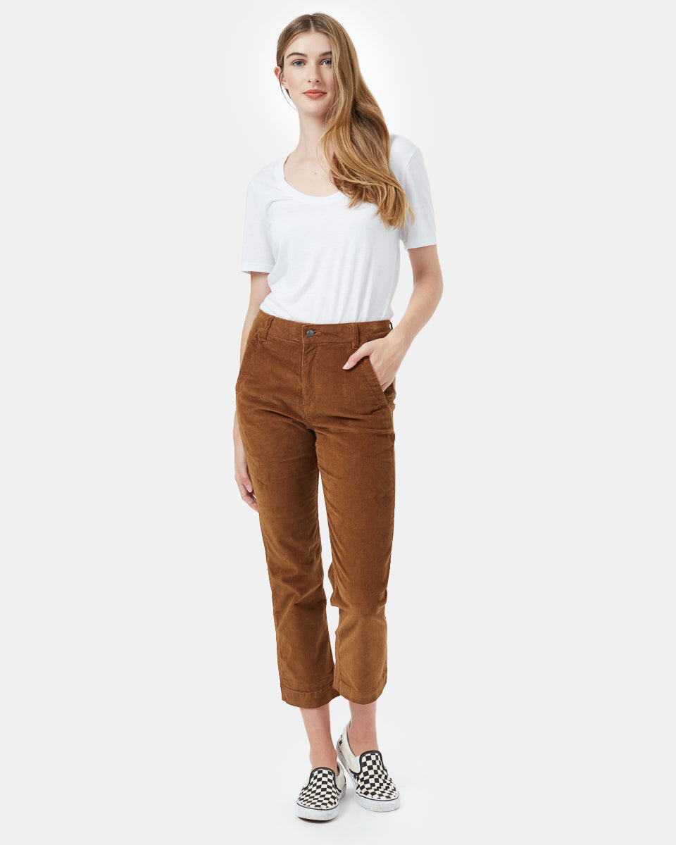 Corduroy Cropped Straight Leg Pant-2
