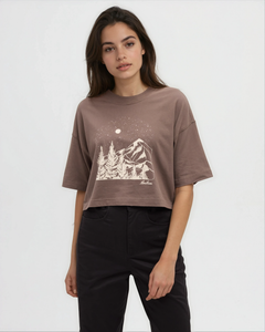 Parks Landscape Oversized Crop T-Shirt-2