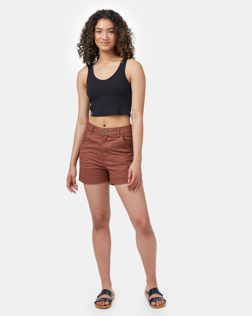 Twill High Waist Short-2