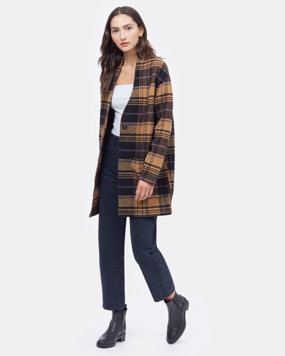 Flannel Cocoon Cardigan-4