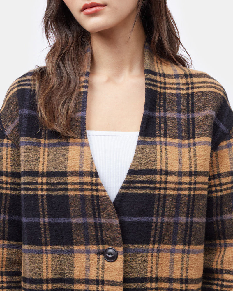 Flannel Cocoon Cardigan-5