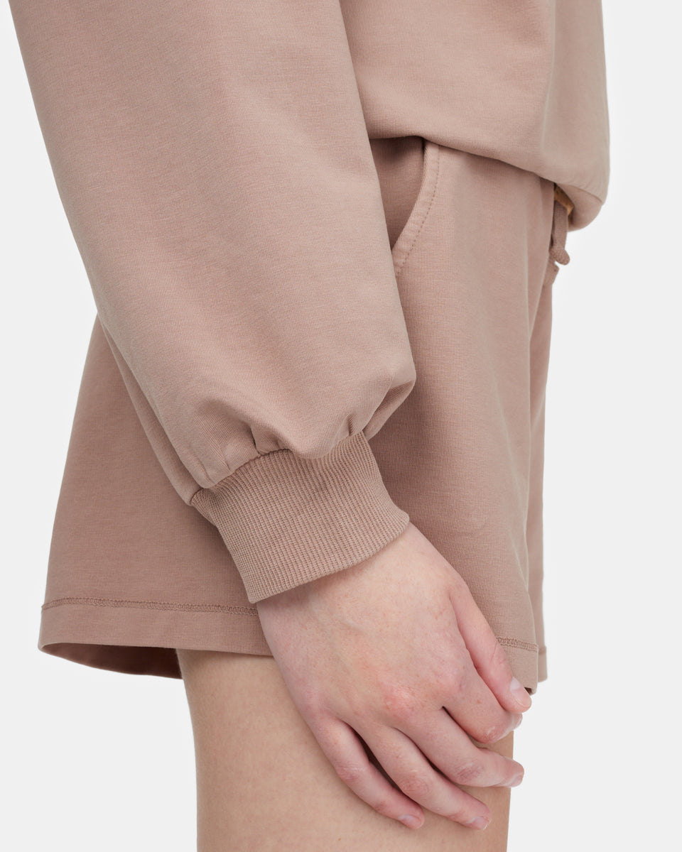 French Terry Balloon Sleeve Crew-5