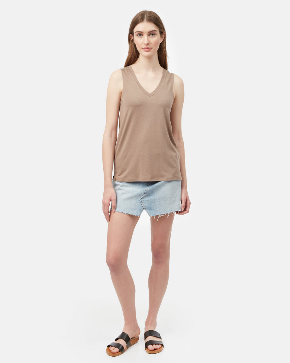 TreeBlend V-Neck Tank-2