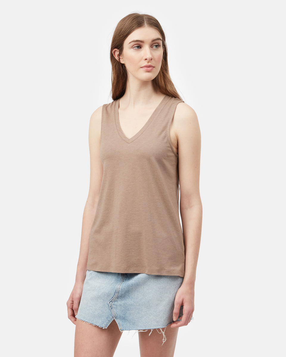 TreeBlend V-Neck Tank-1