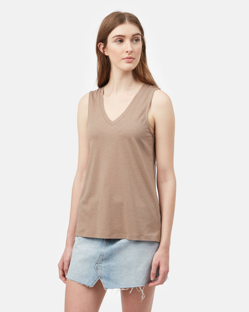 TreeBlend V-Neck Tank-1