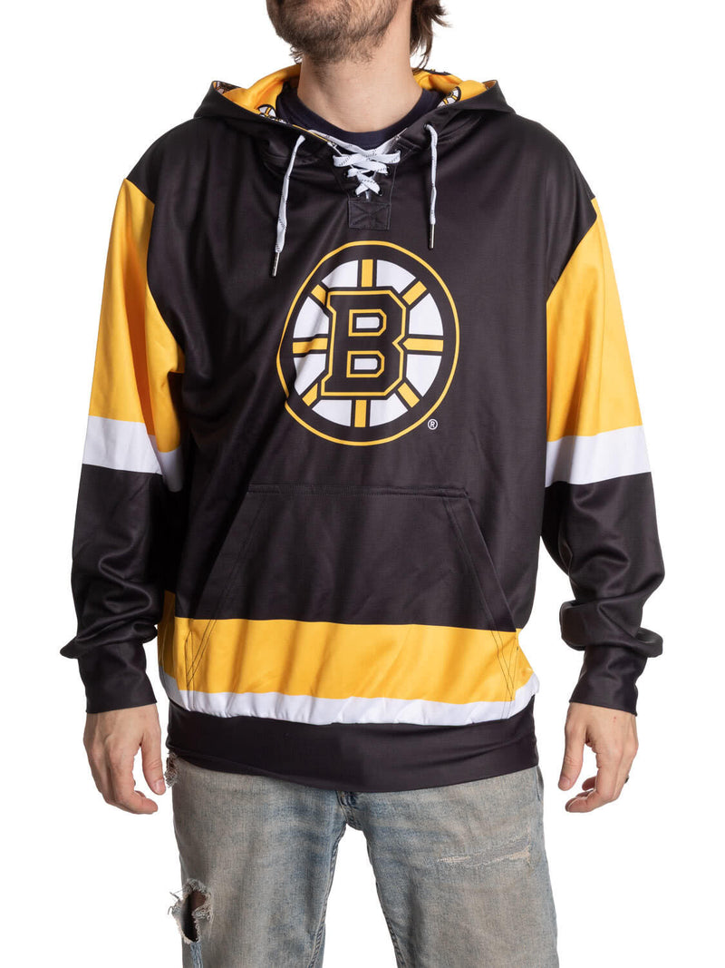 Boston Bruins Hockey Lace Hoodie-1