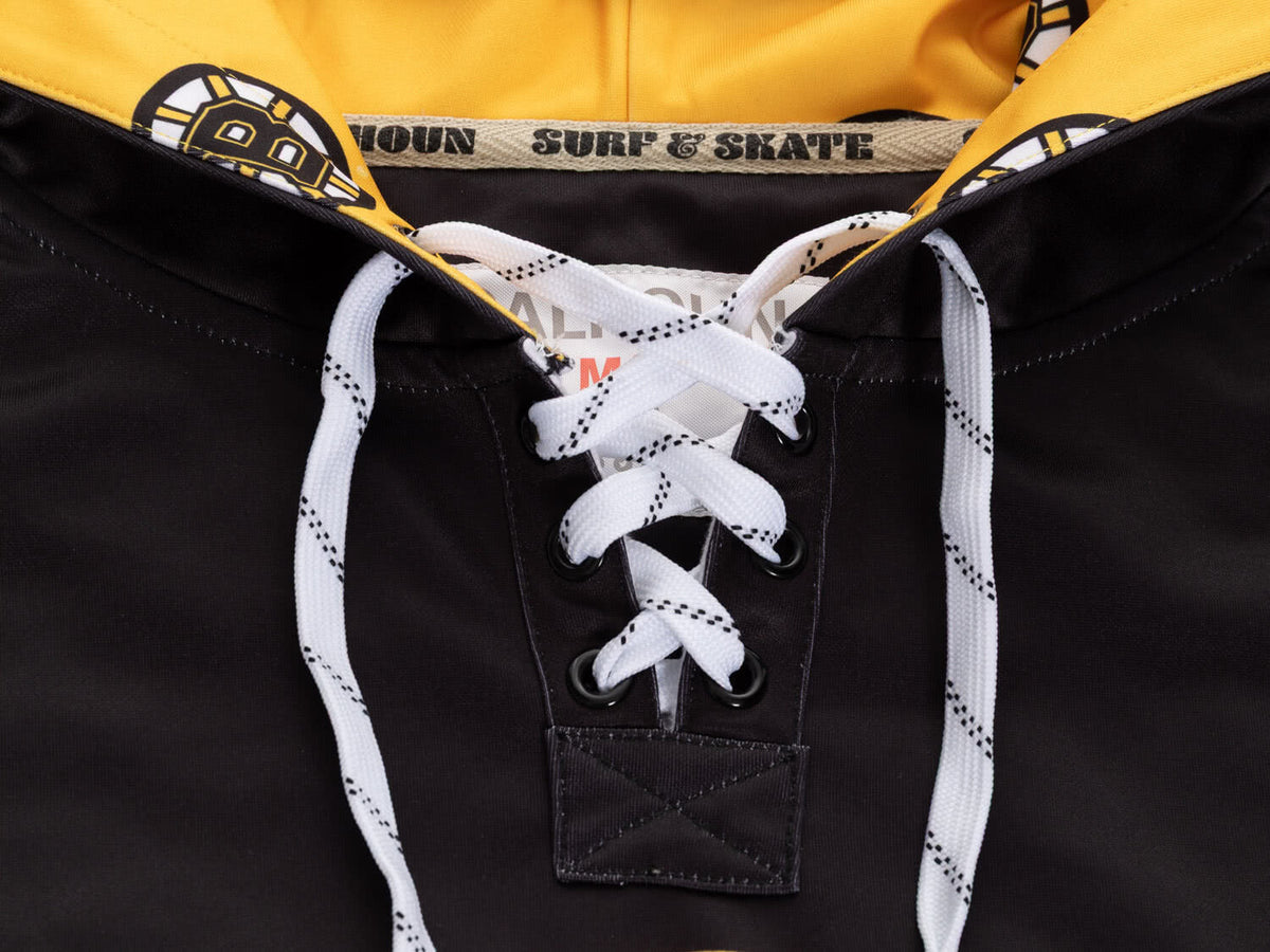 Boston Bruins Hockey Lace Hoodie-3
