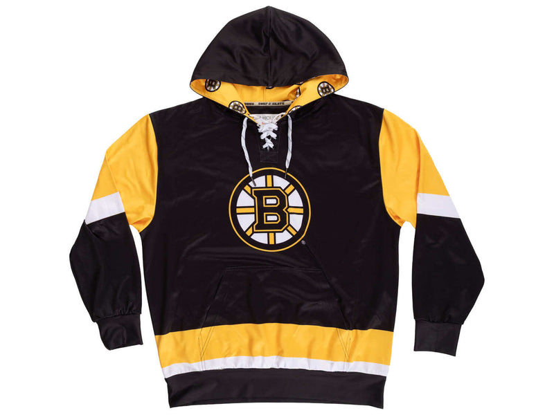 Boston Bruins Hockey Lace Hoodie-5