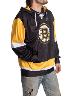 Boston Bruins Hockey Lace Hoodie-6