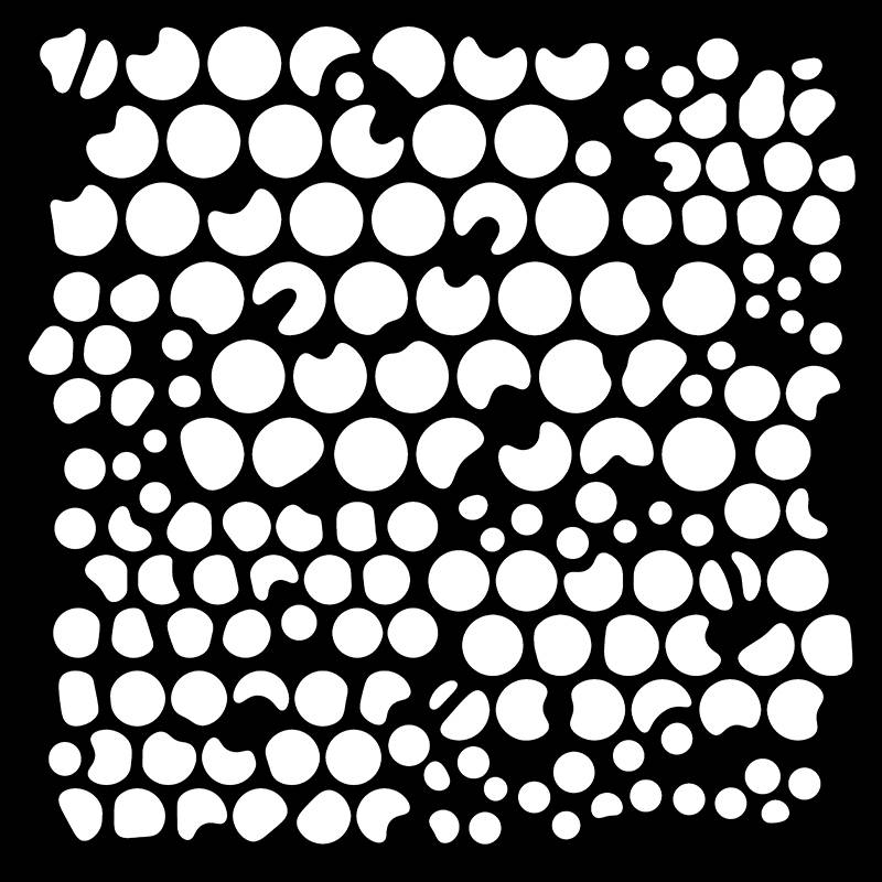 Woodware Bubbles 6 in x 6 in Stencil-1
