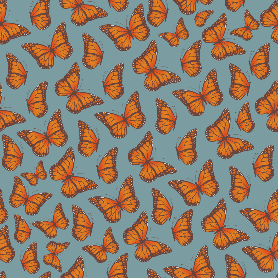 Monarch Butterfly Prints Adhesive Vinyl-1