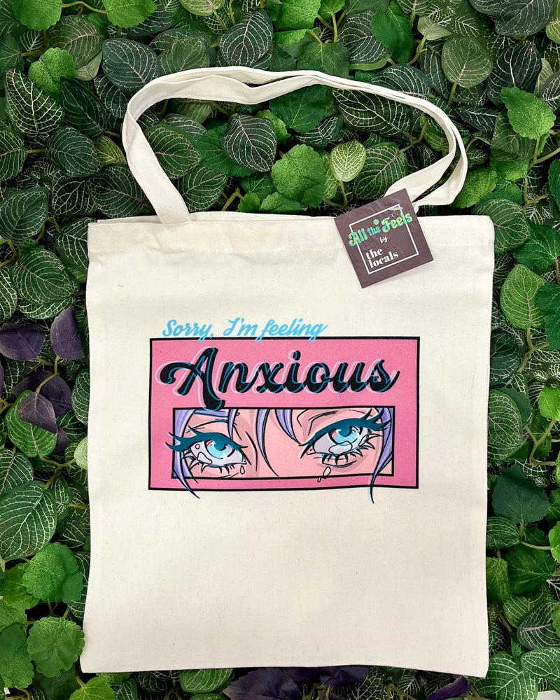 Sorry, I'm Feeling Anxious Tote Bag-1