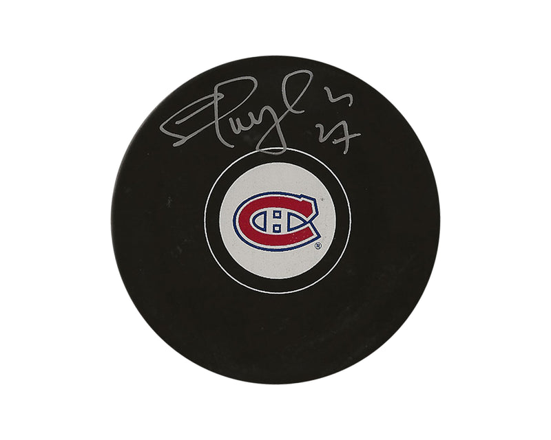 Palet de hockey dédicacé Shayne Corson des Canadiens de Montréal, modèle Autograph-1