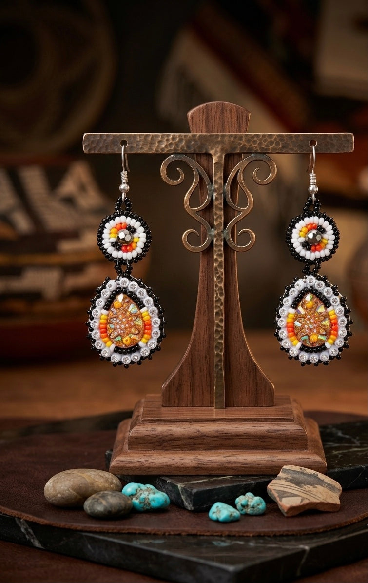 Drop Beaded Earrings gold collection-4