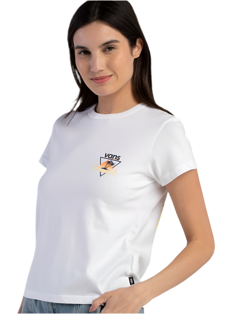 Vans 'Get Away' Cropped Tee -  White (Women's)-2