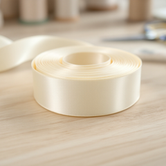 Satin Ribbon Double Face-Ivory #810- 3.8 cm Wide-2