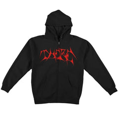 There Skateboards 'PMO' Zip-Up Hoodie - Black/Red-1