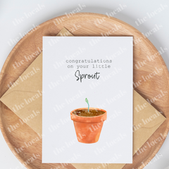Congrats on Your Little Sprout Greeting Card-1