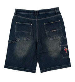 Red Dragon 'Mechanizer' Baggy Jean Shorts - Yellow Tint-2
