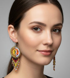 Golden Sun & Moon Beaded Fringe-1