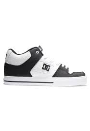 DC Shoes 'Pure Mid' Shoes - White/Black/White-1