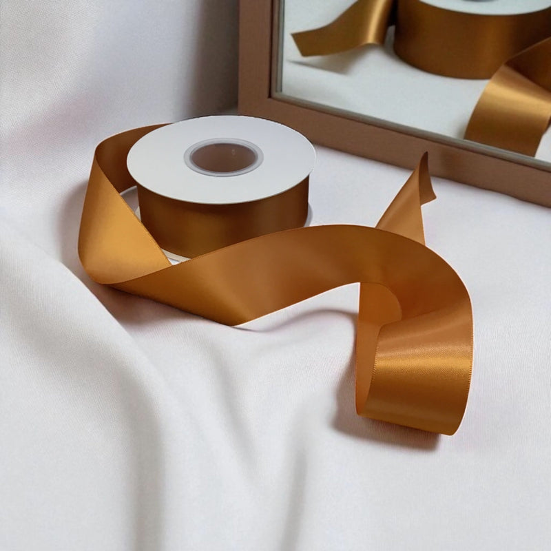 Satin Ribbon Double Face Orange #743 -3.8 cm Wide-2