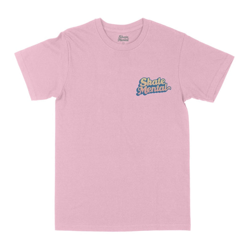 Skate Mental 'Gradient Script' Tee - Pink-1