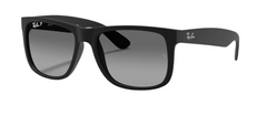 Ray-Ban 'Justin' Sunglasses - Rubber Black / Light Grey Gradient Grey-1