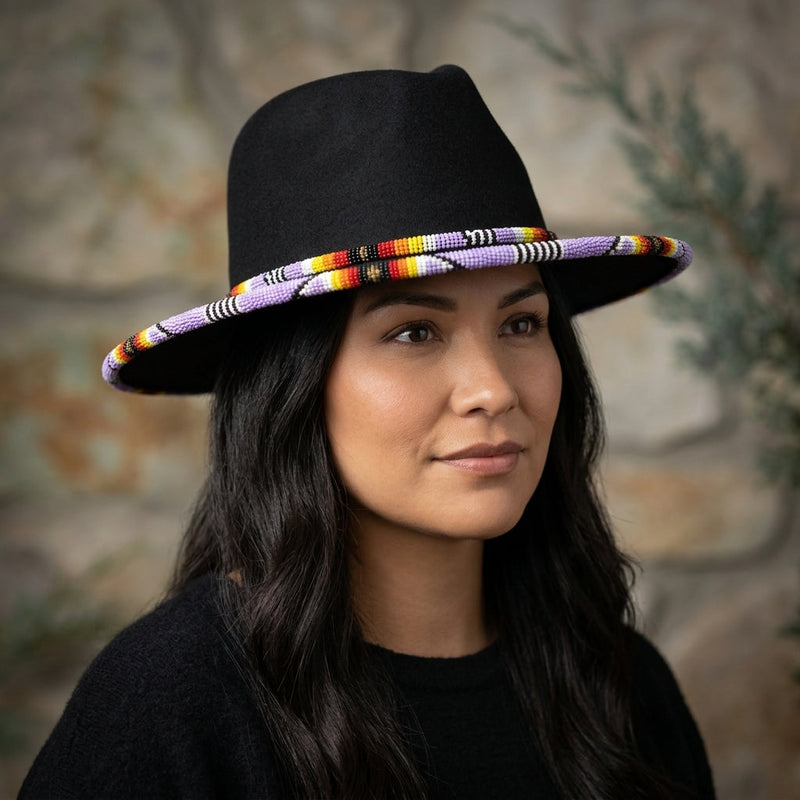 Size-59 Handmade Beaded Hat-4