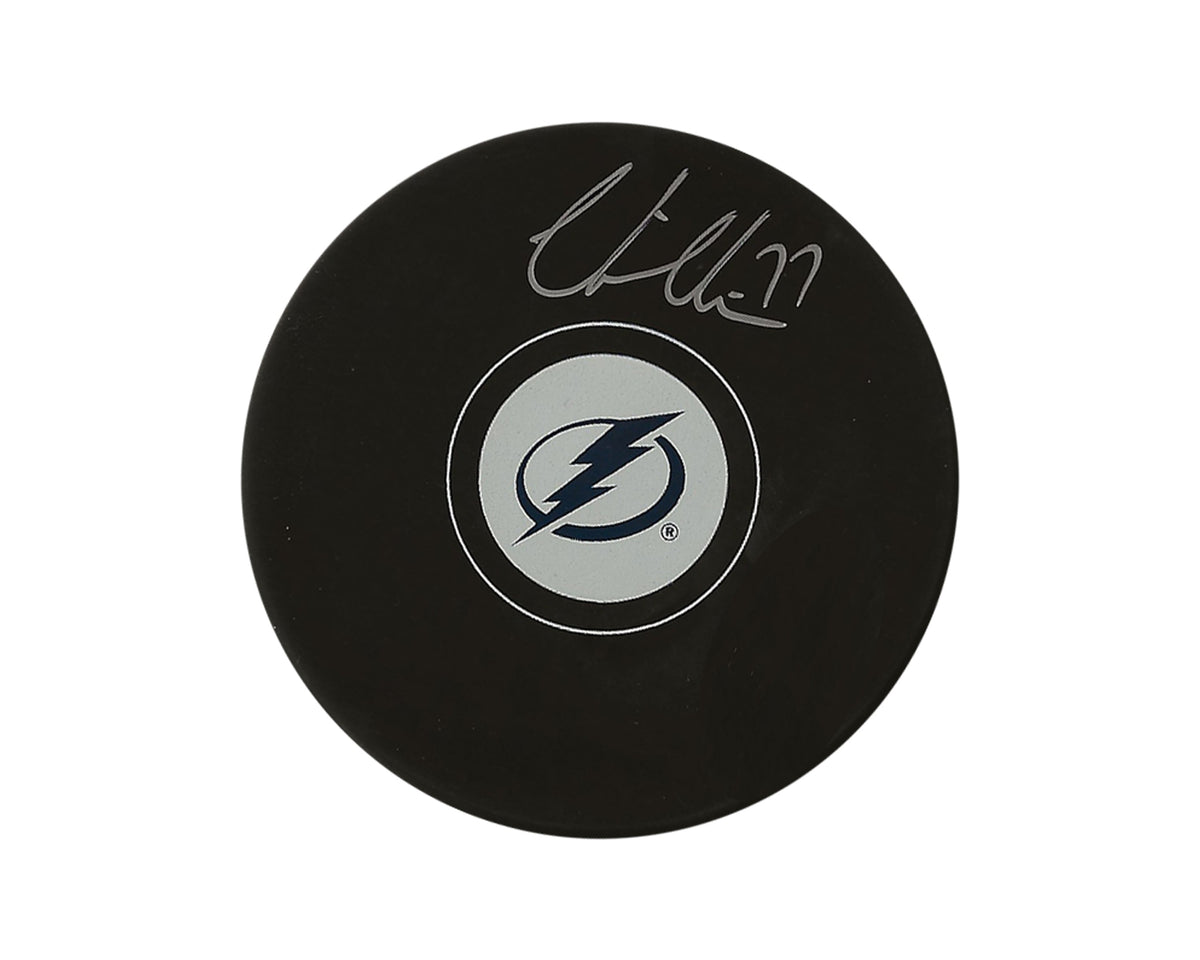 Palet de hockey autographié Victor Hedman Tampa Bay Lightning