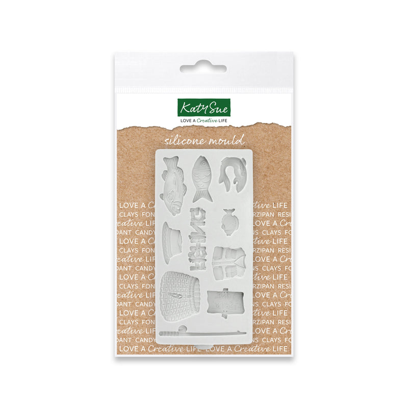 Miniature Gone Fishing Silicone Mould-1