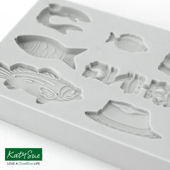 Miniature Gone Fishing Silicone Mould-3