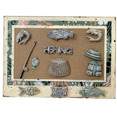 Miniature Gone Fishing Silicone Mould-5