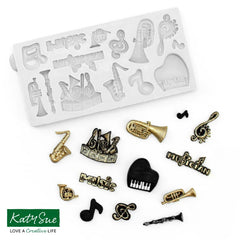 Miniature Music Set Silicone Mould-2