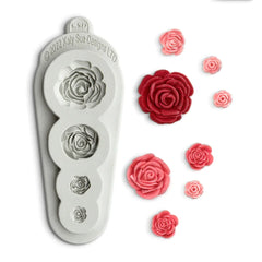 4 in 1 Roses Silicone Mould-2