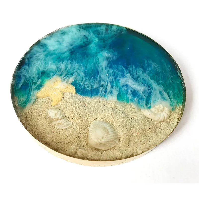 Molde de silicona de caracolas y estrellas de mar en miniatura-8