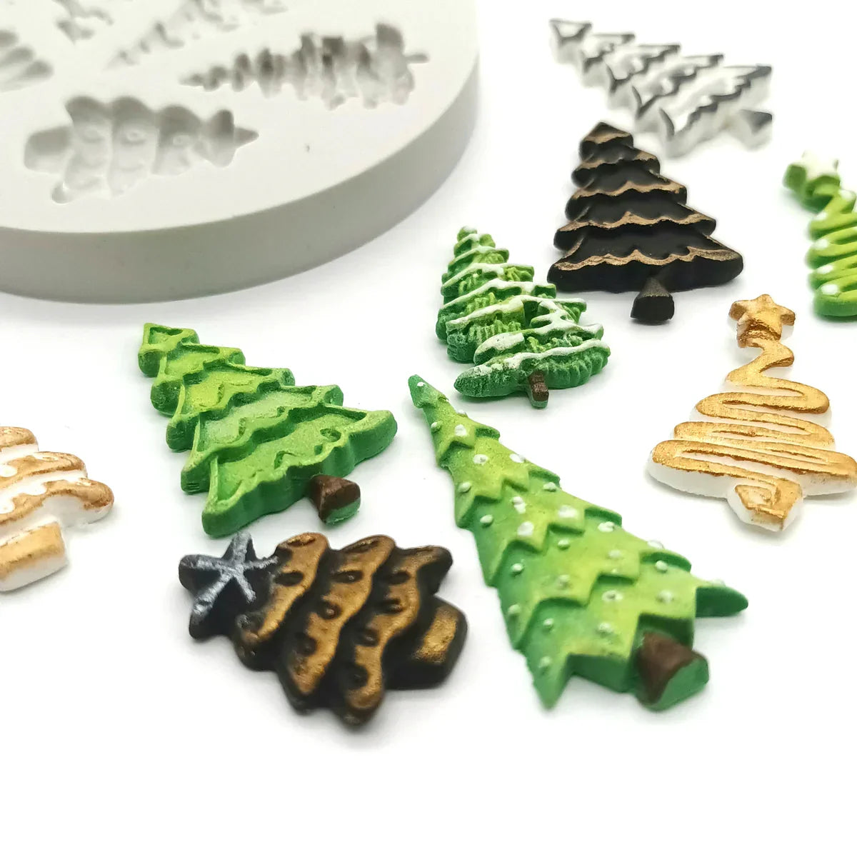 Miniature Christmas Trees Silicone Mould-5
